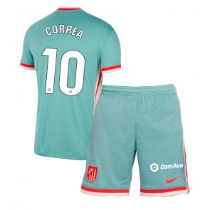 Atletico Madrid Angel Correa #10 Dětské Venkovní dres komplet 2024-25 Krátký Rukáv (+ trenýrky)